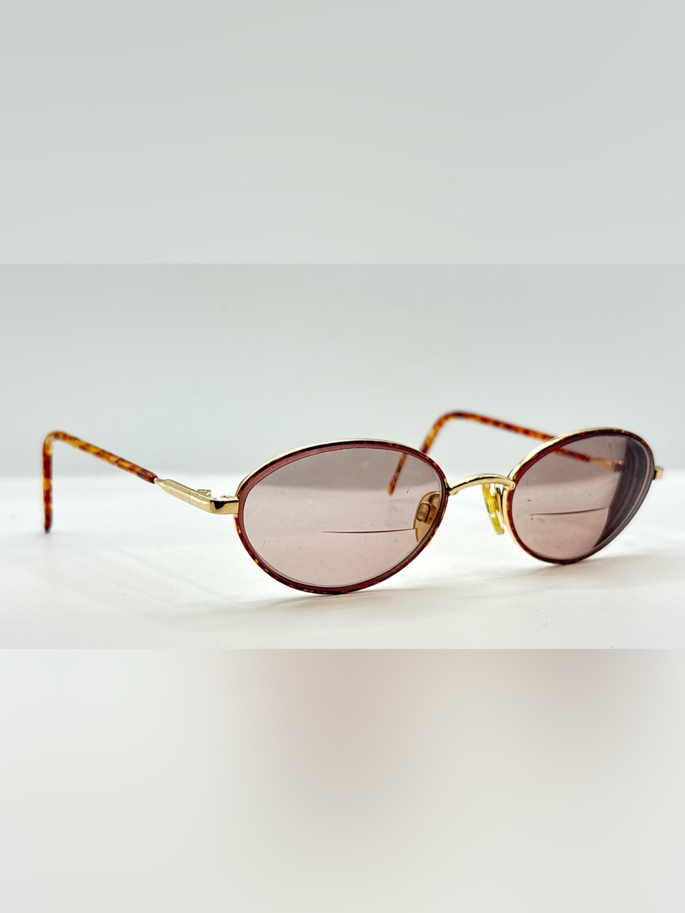 Isabella Gold Oval Metal Sunglasses Frames Only